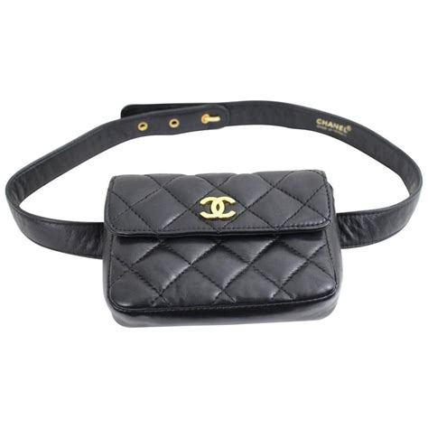 chanel classic belt bag black|chanel belt bag vintage.